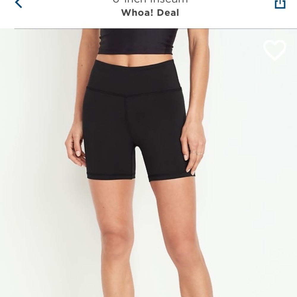 NWT Old Navy Women’s High Rise Extra Long Bike Shorts. Navy blue.